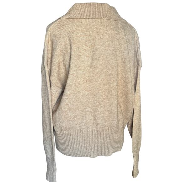 Truth by Republic Collared Soft Knit Sweater NWT Women’s Large Beige Bisque - Picture 5 of 7
